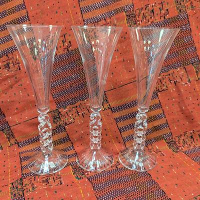 Vintage Crystal D'Arques Millennium Champagne Fluted Glasses