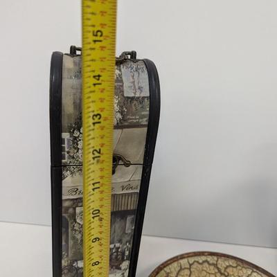 Decorative Home Decor Mosaic Glass Vase Wooden Case Wine Box & Decorative Plate