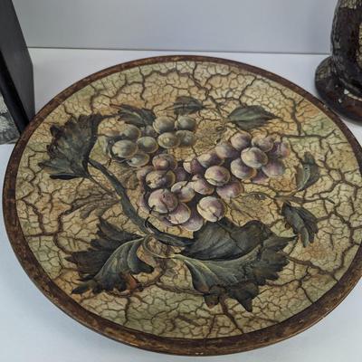 Decorative Home Decor Mosaic Glass Vase Wooden Case Wine Box & Decorative Plate