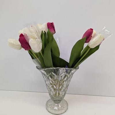 Decorative Tulips With Vase