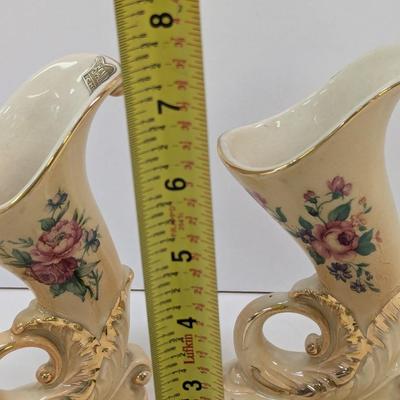 PWF Solid Brass Candle Holder - Spaulding China Bud Vases - Cobalt Blue Depression Glass Footed Bowl