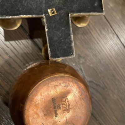 4 ODI Moscow Mule mugs & brass candle holder