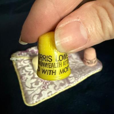 Plastic thimbles with advertising