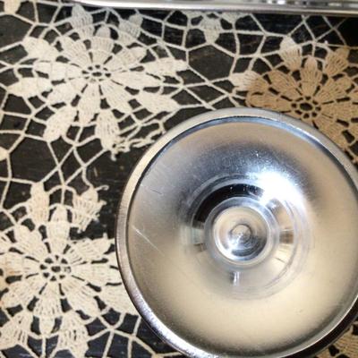 Metal Martini Tray Shaker with 6 Metal Glasses