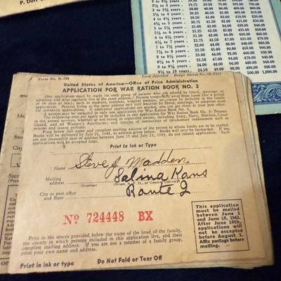 War ration coupons