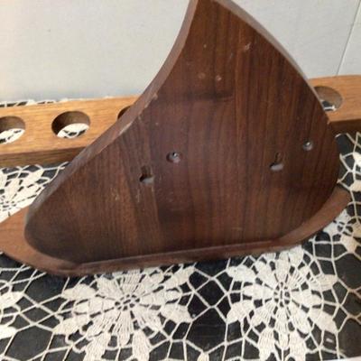 Wood Sailboat Pipe Holder