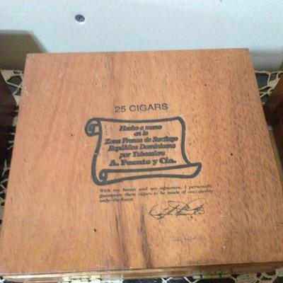 Three Wood Cigar Boxes