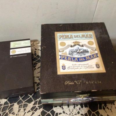 Three Wood Cigar Boxes