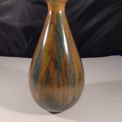 Hand Crafted Polished Wood Vase- Approx 8" Tall