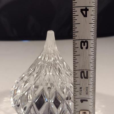 Diamond Pattern "Hershey's Kiss" Shaped Paperweight- Approx 3 1/4" Tall