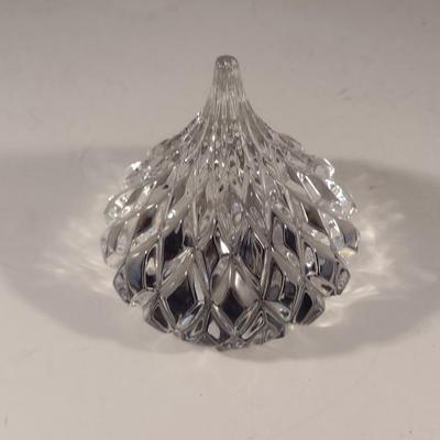Diamond Pattern "Hershey's Kiss" Shaped Paperweight- Approx 3 1/4" Tall