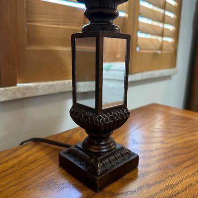 3 FELT LINED DRAWER NIGHTSTAND WITH LAMP