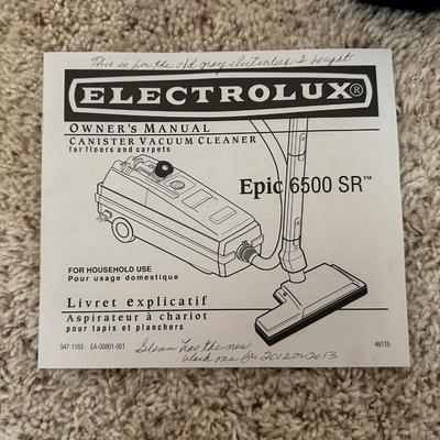 ELECTROLUX EPIC 6500 SR CANISTER VACUUM