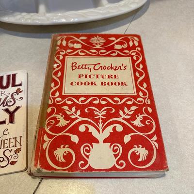 SERVING PIECES AND COOK BOOKS