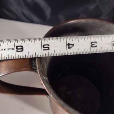 Antique Folk Art Handled Copper Mug/Pitcher- Approx 5 3/4" Tall