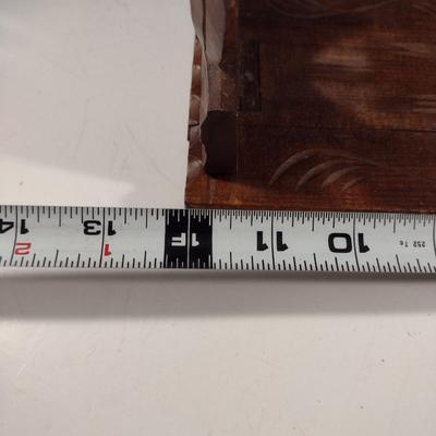Vintage Wood Expanding Shelf Folding Bookends Adjustable 12"-18"