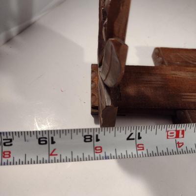 Vintage Wood Expanding Shelf Folding Bookends Adjustable 12"-18"
