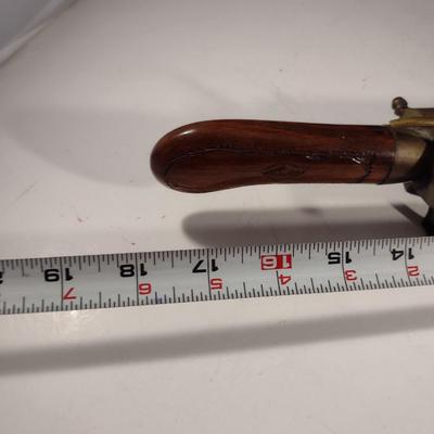 Vintage Knife and Fork Carving Set- Hand Carved Handles and Wood Sheath