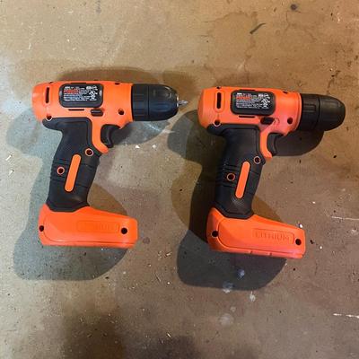 Two Black & Decker Drills & Drill Bits (B1-MG)