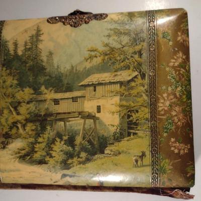 Antique Picture Album with Metal Closure