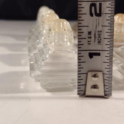 Four Sets of Vintage Art Deco Style Glass Salt and Pepper Shakers- Approx 1 1/2" Square