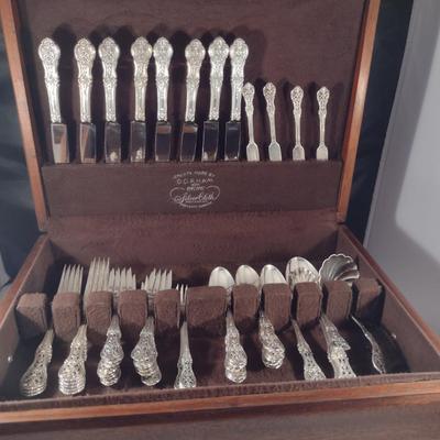 International Sterling Silver Silverware with Wooden Storage Box- Approx Weight 1,941 Grams