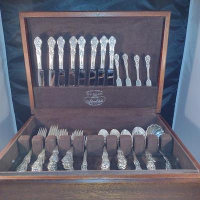 International Sterling Silver Silverware with Wooden Storage Box- Approx Weight 1,941 Grams
