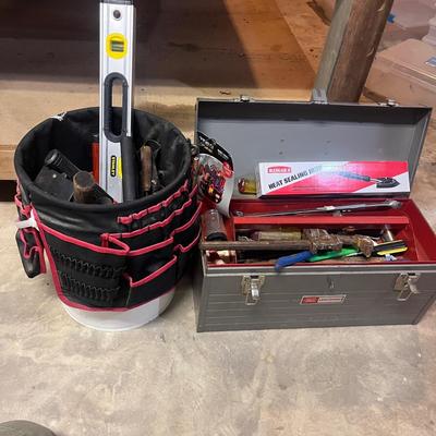 Craftsman Metal Toolbox with Contents & Tool Bucket with Contents (B1-MG)