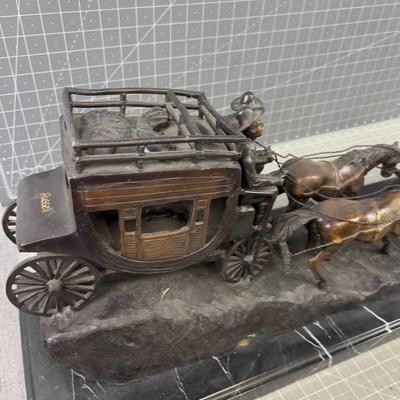 "Stagecoach" by Charles M. Russel Bronze Sculpture