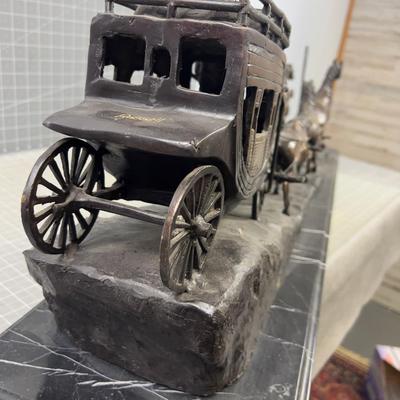 "Stagecoach" by Charles M. Russel Bronze Sculpture