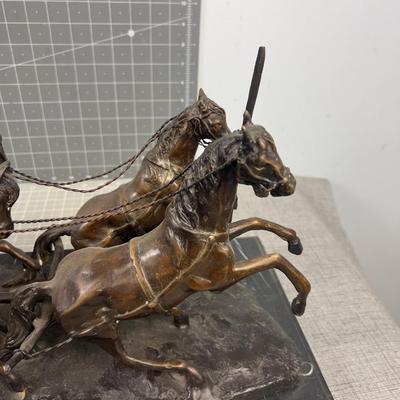 "Stagecoach" by Charles M. Russel Bronze Sculpture