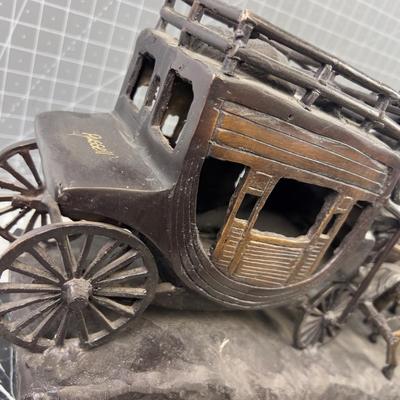 "Stagecoach" by Charles M. Russel Bronze Sculpture
