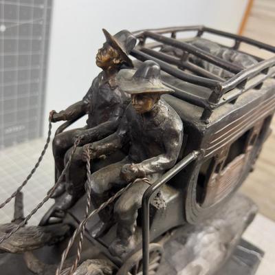 "Stagecoach" by Charles M. Russel Bronze Sculpture
