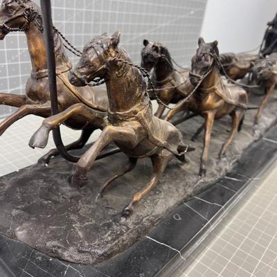 "Stagecoach" by Charles M. Russel Bronze Sculpture