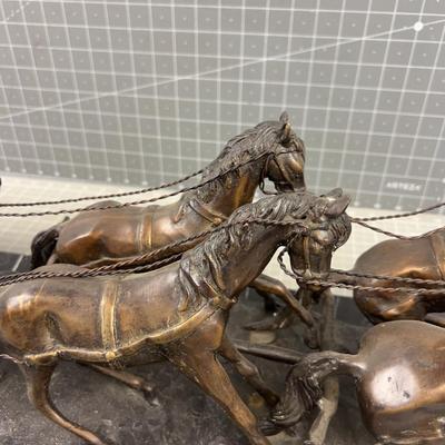 "Stagecoach" by Charles M. Russel Bronze Sculpture