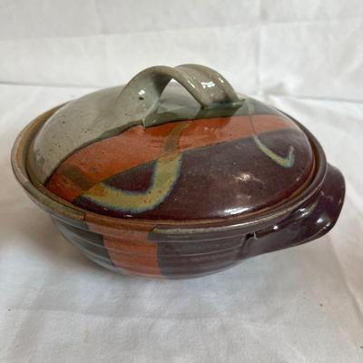 Stoneware Pottery Lidded Pots (K-RG)