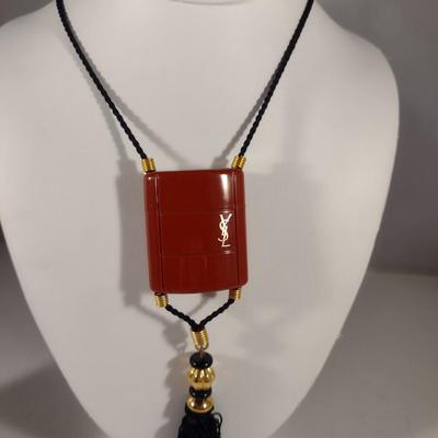 Vintage Yves Saint Laurent YSL Opium Perfume Tassel Pendant Necklace (#9)
