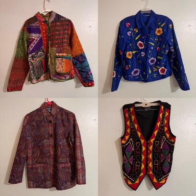 Funky and Eclectic Vests and Jackets - Women’s Sizes S-L (PB-DZ)