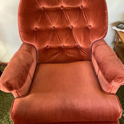 Vintage more of a burnt sienna color swivel accent chair