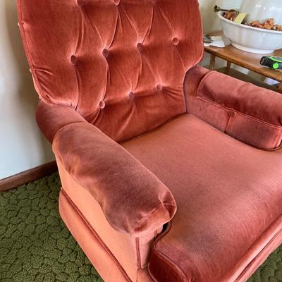 Vintage more of a burnt sienna color swivel accent chair