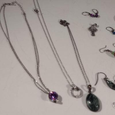 Assorted Jewelry- Earrings, Pendants, Necklaces (#11)