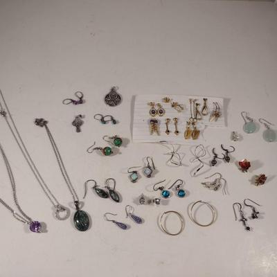 Assorted Jewelry- Earrings, Pendants, Necklaces (#11)
