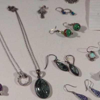 Assorted Jewelry- Earrings, Pendants, Necklaces (#11)