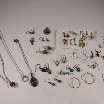 Assorted Jewelry- Earrings, Pendants, Necklaces (#11)