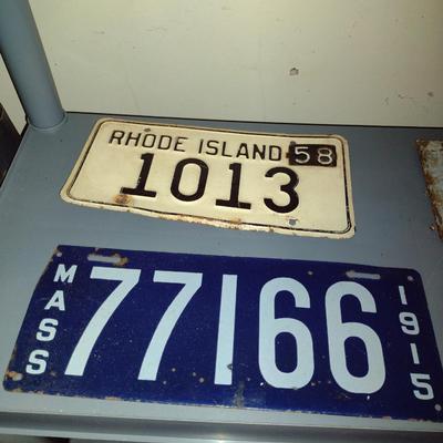 Collection of Antique Auto Tags- Four Pieces