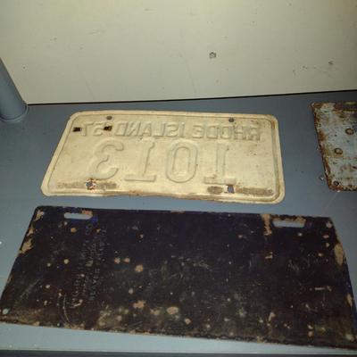 Collection of Antique Auto Tags- Four Pieces