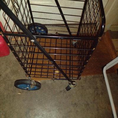 Folding Metal Rolling Cart