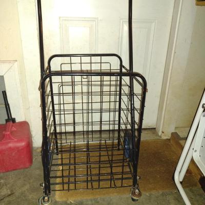 Folding Metal Rolling Cart