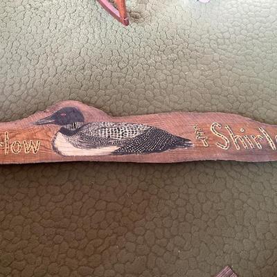 Loon wood decor