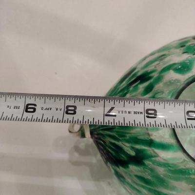 Hanging Glass Plant Holder- Measures approx 7" x 8"